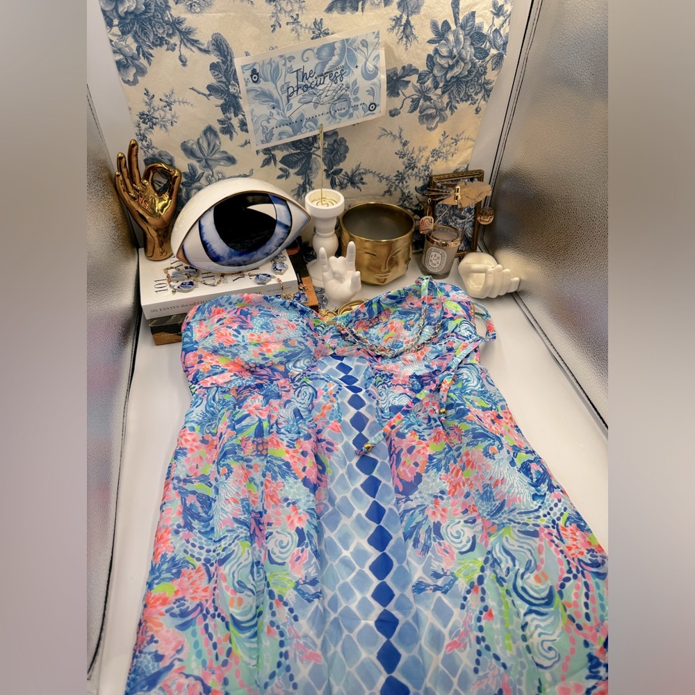 🆕 LILLY PULITZER 🧿 NWOT Viv Maxi Dress, Multi Hidden Treasures - Sz US 6 - Picture 2 of 16